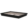 Estructura de cama doble madera maciza negra 135x190 cm de vidaXL, Camas y somieres - Ref: Foro24-819951, Precio: 168,70 €, D...