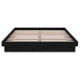Estructura de cama doble madera maciza negra 135x190 cm de vidaXL, Camas y somieres - Ref: Foro24-819951, Precio: 168,70 €, D...