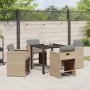 Conjunto de Comedor de Jardín 5 pcs Beige ratán sintético en Sillas de jardín | Comprar online en Foru.es