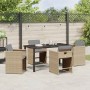 Conjunto de Comedor de Jardín 5 pcs Beige ratán sintético en Sillas de jardín | Comprar online en Foru.es