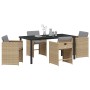 Conjunto de Comedor de Jardín 5 pcs Beige ratán sintético en Sillas de jardín | Comprar online en Foru.es