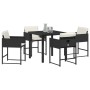 Conjunto de Comedor de Jardín 5 pcs Negro ratán sintético en Sillas de jardín | Comprar online en Foru.es