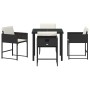 Conjunto de Comedor de Jardín 5 pcs Negro ratán sintético en Sillas de jardín | Comprar online en Foru.es