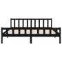 Estructura de cama de madera maciza negro 200x200 cm de vidaXL, Camas y somieres - Ref: Foro24-810703, Precio: 142,54 €, Desc...