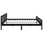 Estructura de cama de madera maciza negro 200x200 cm de vidaXL, Camas y somieres - Ref: Foro24-810703, Precio: 142,54 €, Desc...