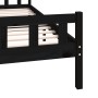 Estructura de cama de madera maciza negro 200x200 cm de vidaXL, Camas y somieres - Ref: Foro24-810703, Precio: 142,54 €, Desc...