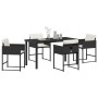 Conjunto de Comedor de Jardín 5 pcs Negro ratán sintético en Sillas de jardín | Comprar online en Foru.es