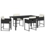Conjunto de Comedor de Jardín 5 pcs Negro ratán sintético en Sillas de jardín | Comprar online en Foru.es