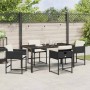Conjunto de Comedor de Jardín 5 pcs Negro ratán sintético en Sillas de jardín | Comprar online en Foru.es