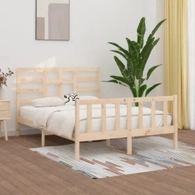 Estructura de cama madera maciza 150x200 cm de vidaXL, Camas y somieres - Ref: Foro24-3107618, Precio: 149,91 €, Descuento: %