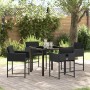 Conjunto de Comedor de Jardín 5 pcs Negro ratán sintético en Sillas de jardín | Comprar online en Foru.es