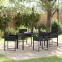 Conjunto de Comedor de Jardín 5 pcs Negro ratán sintético en Sillas de jardín | Comprar online en Foru.es