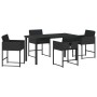 Conjunto de Comedor de Jardín 5 pcs Negro ratán sintético en Sillas de jardín | Comprar online en Foru.es