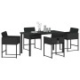 Conjunto de Comedor de Jardín 5 pcs Negro ratán sintético en Sillas de jardín | Comprar online en Foru.es