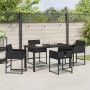 Conjunto de Comedor de Jardín 5 pcs Negro ratán sintético en Sillas de jardín | Comprar online en Foru.es