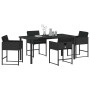 Conjunto de Comedor de Jardín 5 pcs Negro ratán sintético en Sillas de jardín | Comprar online en Foru.es