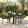 Conjunto de Comedor de Jardín 5 pcs Gris ratán sintético en Sillas de jardín | Comprar online en Foru.es