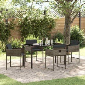 Conjunto de Comedor de Jardín 5 pcs Gris ratán sintético en Sillas de jardín | Comprar online en Foru.es
