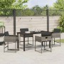 Conjunto de Comedor de Jardín 5 pcs Gris ratán sintético en Sillas de jardín | Comprar online en Foru.es