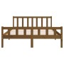 Estructura de cama madera maciza King marrón miel 150x200 cm de vidaXL, Camas y somieres - Ref: Foro24-810687, Precio: 125,14...