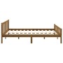 Estructura de cama madera maciza King marrón miel 150x200 cm de vidaXL, Camas y somieres - Ref: Foro24-810687, Precio: 125,14...