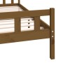 Estructura de cama madera maciza King marrón miel 150x200 cm de vidaXL, Camas y somieres - Ref: Foro24-810687, Precio: 125,14...