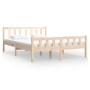 Estructura de cama madera maciza 120x190 cm de vidaXL, Camas y somieres - Ref: Foro24-810649, Precio: 105,06 €, Descuento: %
