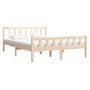 Estructura de cama madera maciza 120x190 cm de vidaXL, Camas y somieres - Ref: Foro24-810649, Precio: 105,06 €, Descuento: %