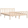 Estructura de cama madera maciza 120x190 cm de vidaXL, Camas y somieres - Ref: Foro24-810649, Precio: 105,06 €, Descuento: %
