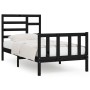 Estructura de cama madera maciza de pino negro 100x200 cm de vidaXL, Camas y somieres - Ref: Foro24-3107607, Precio: 131,35 €...