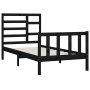 Estructura de cama madera maciza de pino negro 100x200 cm de vidaXL, Camas y somieres - Ref: Foro24-3107607, Precio: 131,35 €...