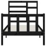 Estructura de cama madera maciza de pino negro 100x200 cm de vidaXL, Camas y somieres - Ref: Foro24-3107607, Precio: 131,35 €...