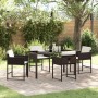 Conjunto de Comedor de Jardín 5 pcs Marrón ratán sintético en Sillas de jardín | Comprar online en Foru.es