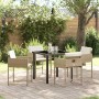 Conjunto de Comedor de Jardín 5 pcs Beige ratán sintético en Sillas de jardín | Comprar online en Foru.es