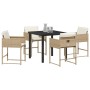 Conjunto de Comedor de Jardín 5 pcs Beige ratán sintético en Sillas de jardín | Comprar online en Foru.es