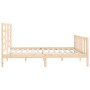 Estructura de cama de madera maciza de pino 200x200 cm de vidaXL, Camas y somieres - Ref: Foro24-3107633, Precio: 142,95 €, D...