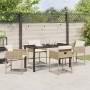 Conjunto de Comedor de Jardín 5 pcs Beige ratán sintético en Sillas de jardín | Comprar online en Foru.es