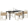 Conjunto de Comedor de Jardín 5 pcs Beige ratán sintético en Sillas de jardín | Comprar online en Foru.es