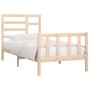 Estructura de cama madera maciza de pino 90x200 cm de vidaXL, Camas y somieres - Ref: Foro24-3107598, Precio: 90,36 €, Descue...