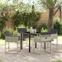 Conjunto de Comedor de Jardín 5 pcs Gris Claro ratán sintético en Sillas de jardín | Comprar online en Foru.es