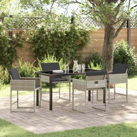 Conjunto de Comedor de Jardín 5 pcs Gris Claro ratán sintético en Sillas de jardín | Comprar online en Foru.es