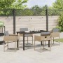Conjunto de Comedor de Jardín 5 pcs Beige ratán sintético en Sillas de jardín | Comprar online en Foru.es
