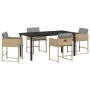 Conjunto de Comedor de Jardín 5 pcs Beige ratán sintético en Sillas de jardín | Comprar online en Foru.es