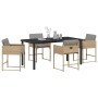 Conjunto de Comedor de Jardín 5 pcs Beige ratán sintético en Sillas de jardín | Comprar online en Foru.es