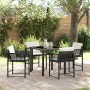 Conjunto de Comedor de Jardín 5 pcs Negro ratán sintético en Sillas de jardín | Comprar online en Foru.es