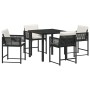 Conjunto de Comedor de Jardín 5 pcs Negro ratán sintético en Sillas de jardín | Comprar online en Foru.es