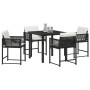 Conjunto de Comedor de Jardín 5 pcs Negro ratán sintético en Sillas de jardín | Comprar online en Foru.es