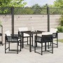 Conjunto de Comedor de Jardín 5 pcs Negro ratán sintético en Sillas de jardín | Comprar online en Foru.es