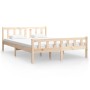 Estructura de cama madera maciza 150x200 cm de vidaXL, Camas y somieres - Ref: Foro24-810684, Precio: 92,63 €, Descuento: %