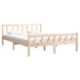 Estructura de cama madera maciza 150x200 cm de vidaXL, Camas y somieres - Ref: Foro24-810684, Precio: 92,63 €, Descuento: %